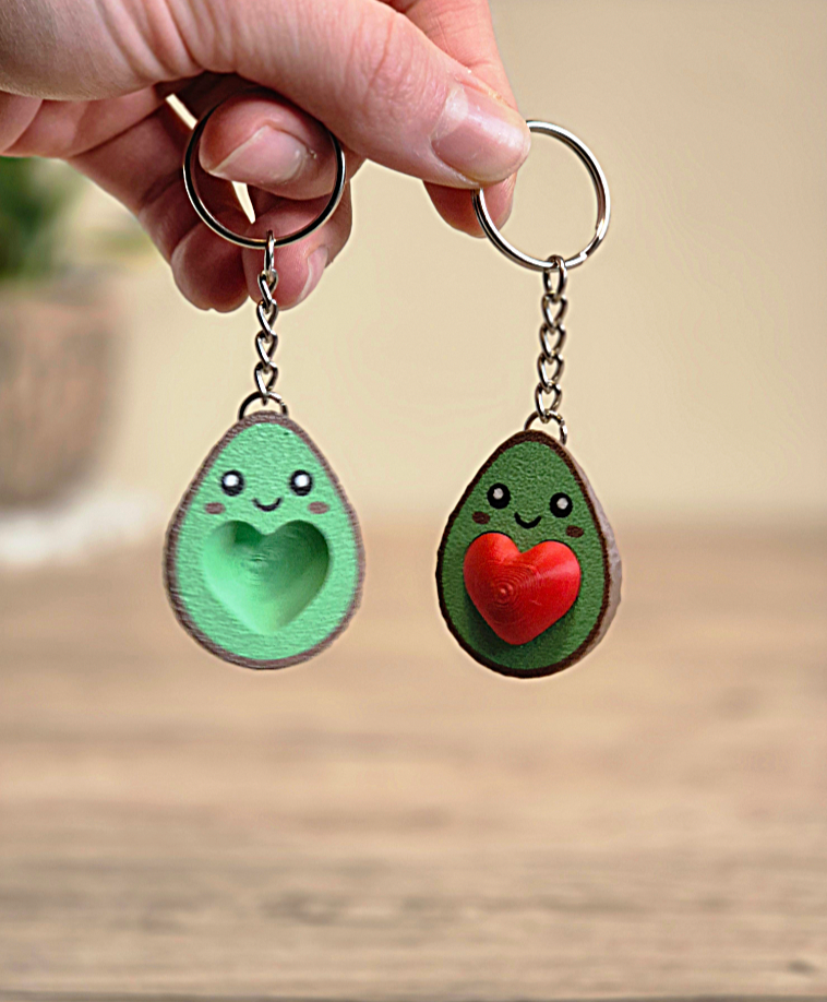 Magnetic Avocado Keychains