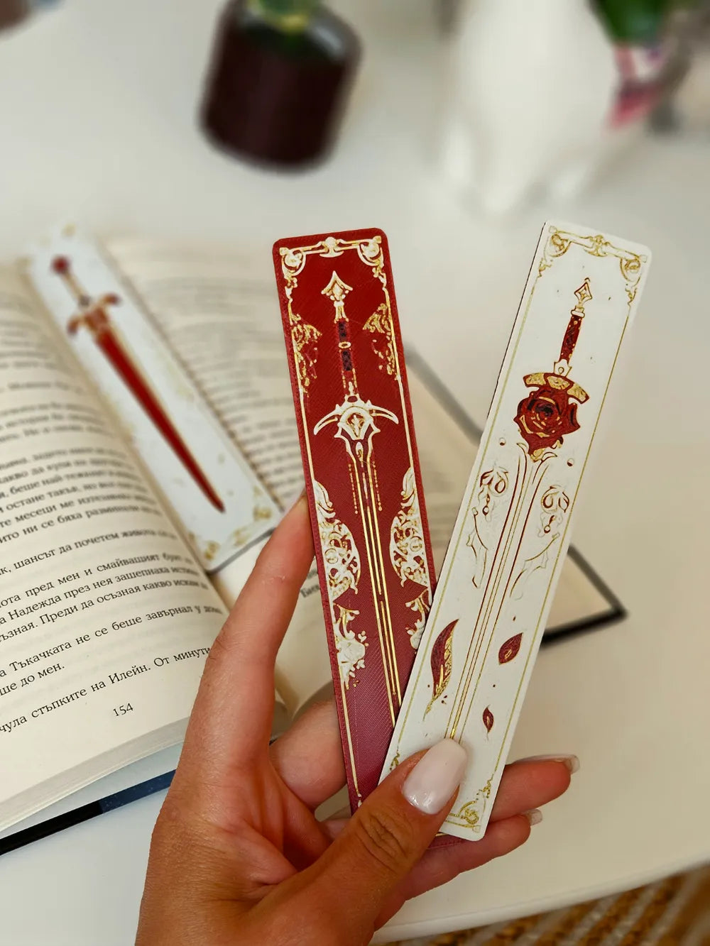 Blade & Blossom Bookmark Set