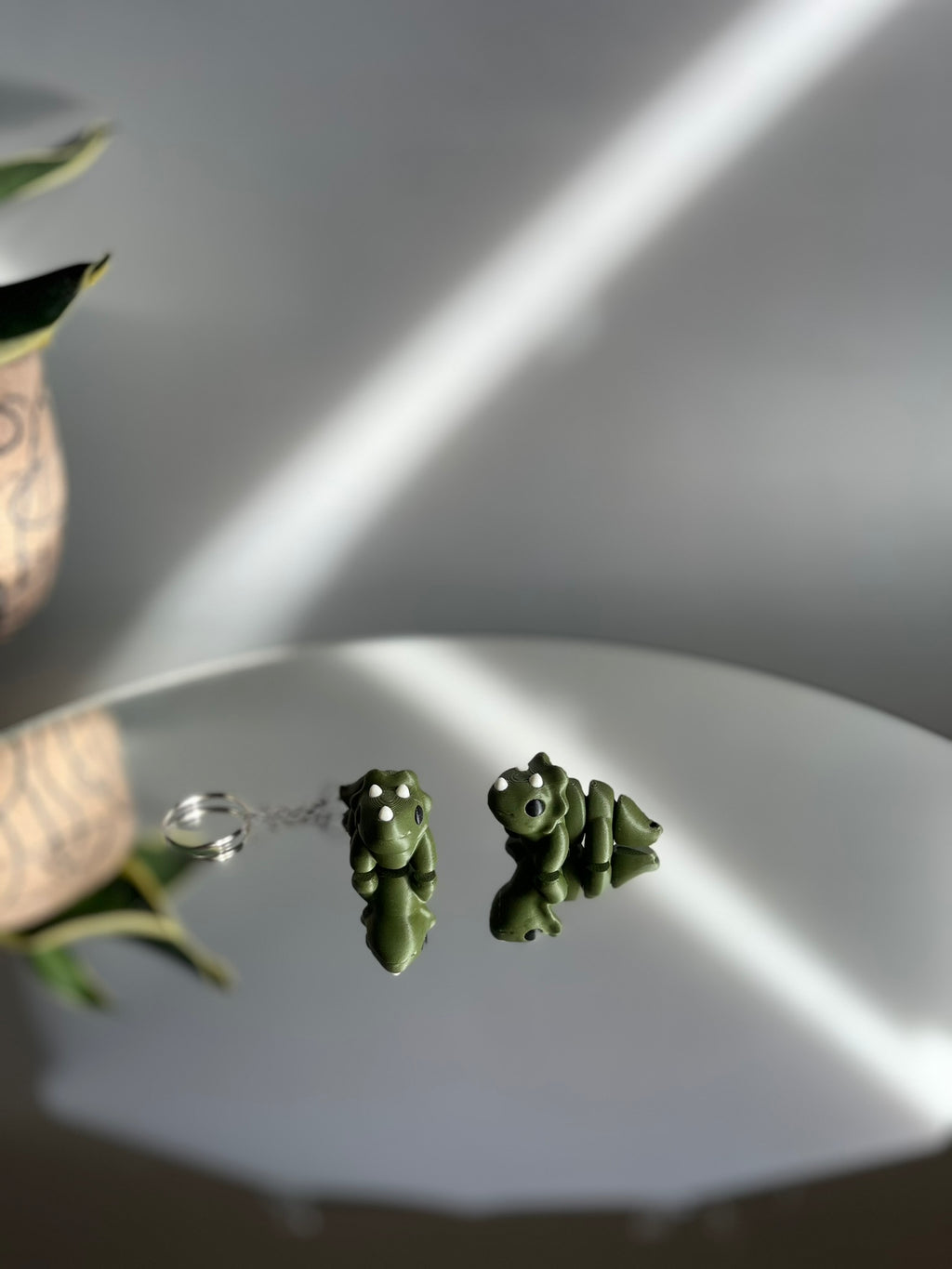 Tiny Triceratops & Keychain