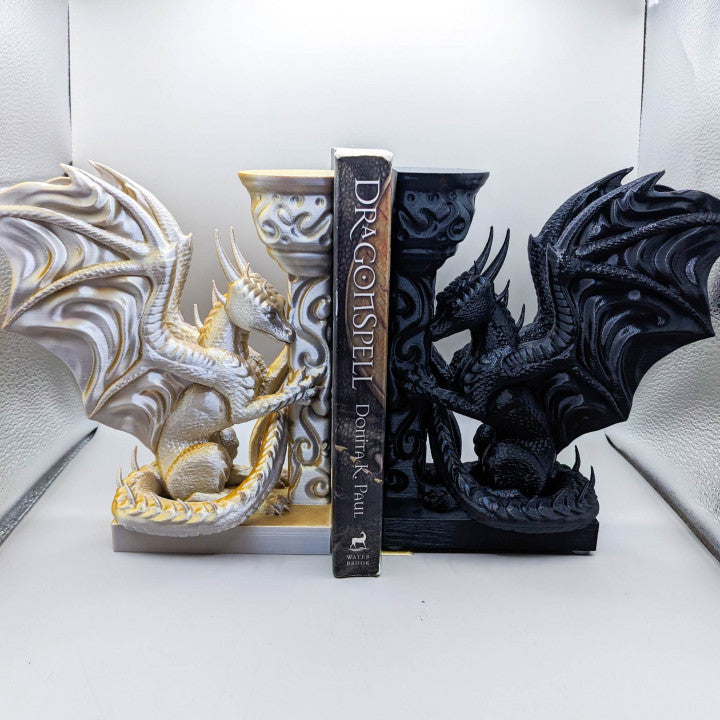 Twin Dragon Bookend