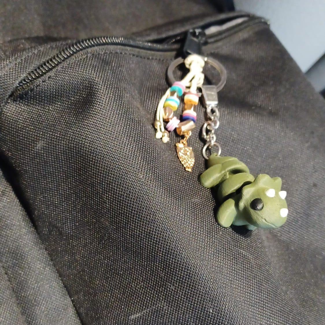 Tiny Triceratops & Keychain