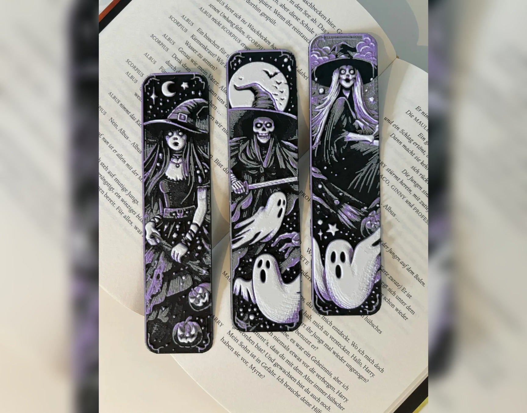 Halloween Witches bookmark set