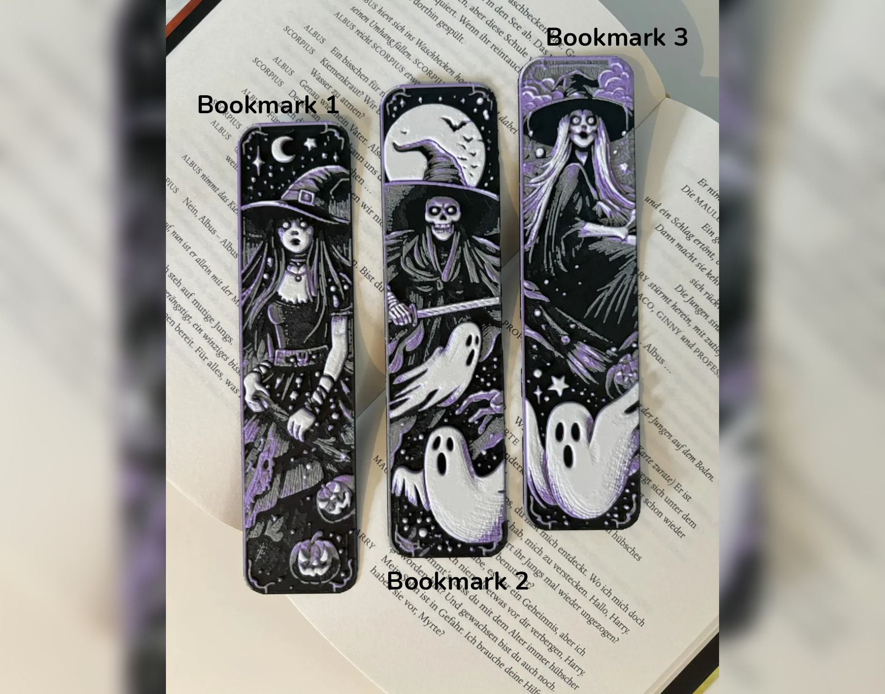 Halloween Witches bookmark set